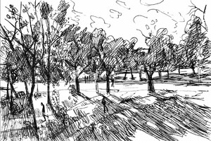 Skizzenbuch Parklandschaft